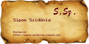 Sipos Szidónia névjegykártya