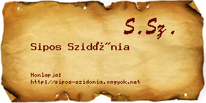 Sipos Szidónia névjegykártya