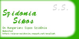szidonia sipos business card