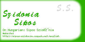 szidonia sipos business card